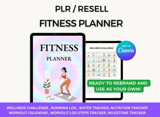 MRR PLR Resell Fitness Tracker -  Resell Health Planner