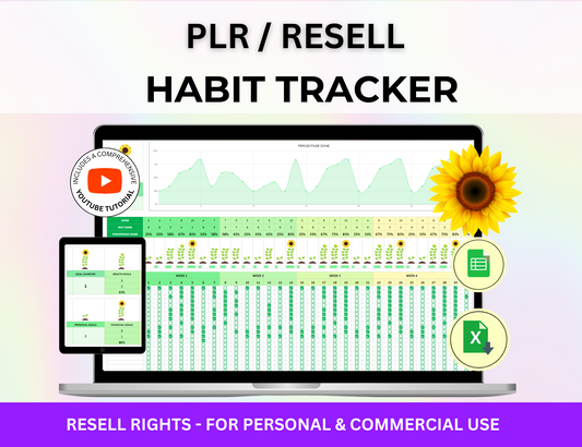 daily routine, weekly habit tracker. task tracker, google sheets, habit template, spreadsheet template, 2024 habit tracker, plr, plr resell, plr spreadsheet