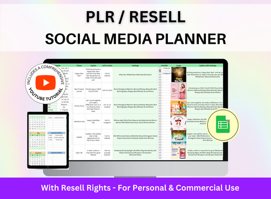 LR Bundle Social Media Calendar Google Sheets, Social Media Planner, Content Planner, Content Calendar Template, Marketing planner